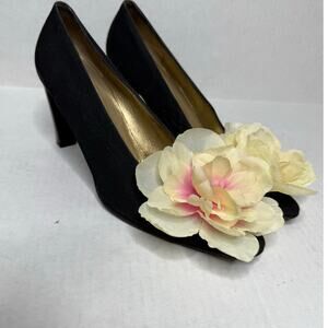 Yves Saint Laurent Designer Peony Hand Crafted Y2K Designer Heels Size 7.5